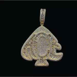 จี้หมีไอซ์3D ชุบทอง VVS เพชรโมอิสซาไนท์เครื่องทดสอบเครื่องเพชรพลอยฮิปฮอป - Product Image 1