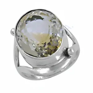 Nouvelle bague en argent 925 avec citrine, pour femme, bijoux de mode - Product Image 2
