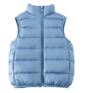 Chaleco acolchado recortado de invierno informal para mujer, chaleco ligero sin mangas con cuello levantado, ropa de abrigo con cremallera - Product Image 5