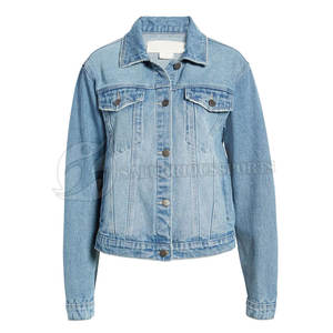 New Style Cheap Price <b>Women</b> Denim Jacket High Quality <b>Light</b> <b>Blue</b> Washed Casual Outdoor Jacket - Product Image 6
