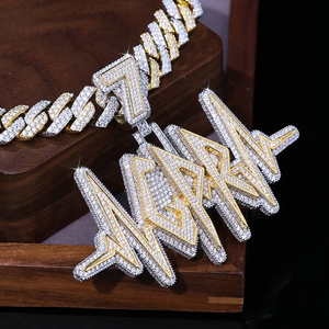 สร้อยคอจี้เพชรโมอิสซาไนต์ VVS แบบใหม่ สไตล์ฮิปฮอป ประดับเพชรเต็มเส้น พร้อมเครื่องประดับเงินแท้ 925 ราคาประหยัด - Product Image 1