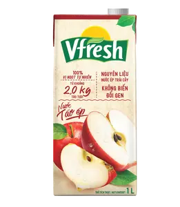 Vinammle-vfresh-sabor natural do suco da apple 1l-embalagem por atacado 1l x 12 caixas de papel por caixa do gmp halal iso brc fssc haccp