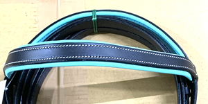 Brida occidental de cuero negro cómoda al por mayor para carreras de caballos y ejercicio acolchado suave para montar a caballo - Product Image 2