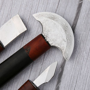 Curved <b>Blade</b> Leather <b>Knife</b> for Professional <b>Craft</b> Cutting Leather Working <b>Knife</b> Ergonomic Design Durable <b>Blade</b> - Product Image 4