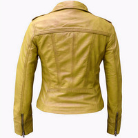 Veste d'hiver pour homme en cuir véritable brillant ciré marron, avec poche avant à rabat, fermeture éclair, doublure en polyester, séchage rapide