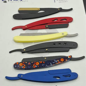 Navaja de Afeitar Profesional de Acero Inoxidable con Mango de Plástico, Navaja de Afeitar Plegable para Barbería, Herramienta de Peluquería - Product Image 4