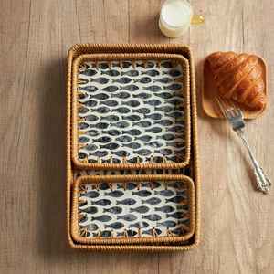 Plateau de service en incrustation de nacre fait main avec design décoratif Plateau de service personnalisable en incrustation de nacre pour cadeau - Product Image 5