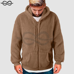 Sweat à capuche zippé en polaire color block pour homme, coupe ample, épais, rembourré en coton, chaud, style coréen, mode hiver, brodé, respirant - Product Image 6
