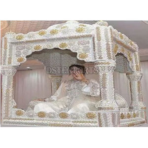 Estilo marroquí plata tallada boda Doli diseñador plata tallada Boda nupcial Doli aspecto tradicional boda plata Doli/Palki - Product Image 1