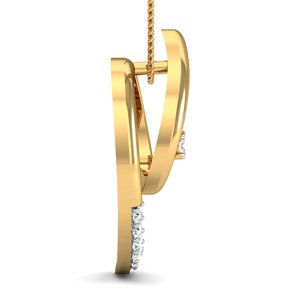 Hot Selling Zircon Pendant Minimalist Swirl Necklace Boho Brass Jewelry For Women 18k Gold Plated Geometric Charm Wholesale/OEM - Product Image 2