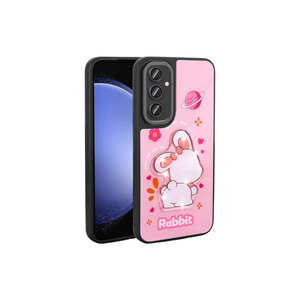Étui en silicone rose doux premium, lumineux et gaufré, motif emblématique, pour Samsung Galaxy A14, 7 Plus, 14 Plus, 13 Pro Max, 8 Plus - Product Image 1