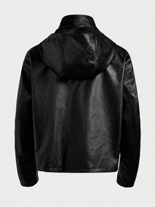 Chaqueta de Motero Retro Personalizada para Hombre, de Cuero Genuino de Piel de Becerro, Lavado Vintage, Corte Holgado, Cuello Solapa, para Otoño - Product Image 2