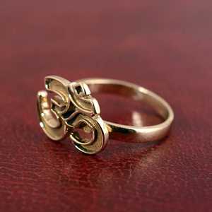 Hot Selling Solid Brass God Shiva OM Design Spritual Jewelry <b>Ring</b> <b>for</b> <b>Men</b> and Women Meditation <b>Ring</b> in 18K <b>Ring</b> Gold - Product Image 4