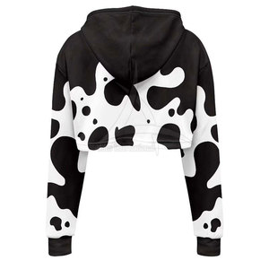Sudaderas con Capucha Corta de Invierno para Mujer, Diseño Personalizado, Sublimación, Color Sólido, Cómodas, Transpirables y Ecológicas - Product Image 3