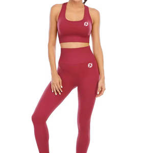 2025 nueva llegada conjuntos de Yoga de entrenamiento para mujer cintura elástica sólida para parches personalizados ropa de Fitness de la mejor calidad - Product Image 1