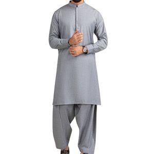 Traje Tradicional Masculino Shalwar Kameez Color Caqui, Tela de Alta Calidad, Kurta Pajama Pakistaní de Diseñador para Hombre, Traje Étnico - Product Image 5