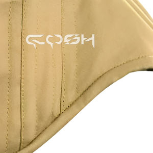 Ceinture amincissante extrême pour hanches larges, beige, coton, sous-poitrine, corset de formation de la taille à armatures en acier | Corset en coton beige - Product Image 4