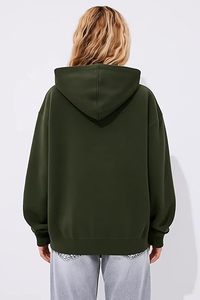 Classic Plain Color Hoodie para mujer Comfort Cozy Loose Fit Hoodie - Product Image 5