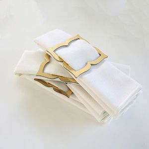 Unique Designer Brass Napkin <b>Ring</b> with Modern <b>Aesthetics</b> for Stylish Dinner Tables and High-end Catering Services - Product Image 1