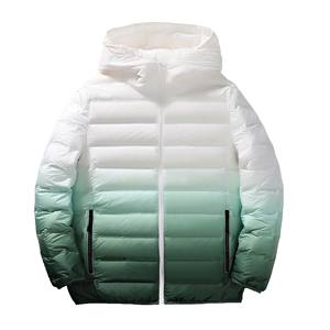 Chaqueta blanca de plumón para hombre, chaquetas acolchadas con capucha plisadas a prueba de viento, abrigos cálidos informales, ropa para hombre, chaqueta nueva - Product Image 6