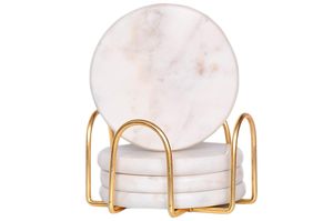 Offres Spéciales marbre 2025 créatif nouveau style personnalisé blanc marbre thé et café sous-verres gratuits en gros - Product Image 3
