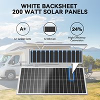 Vente flash, prix d'usine, panneau solaire monocristallin Rvpozwer 100W demi-cellule, efficacité 22%, garantie 25 ans, en stock pour l'énergie solaire