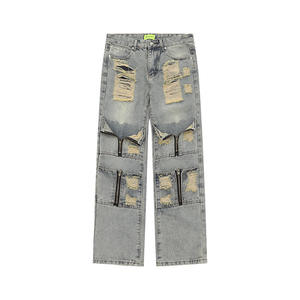 2025 personnalisé de haute qualité ample Baggy Denim jean Baggy Street nouveau Style respirant jean pour hommes - Product Image 1
