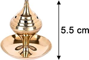 Artisan Aura porte-encens et brûleur en métal en laiton poli brillant pour parfum de maison et décor à la maison à usage religieux - Product Image 2