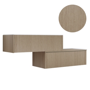 Grado tabacco rovere cassetti 1 cassetto plissettato parte superiore cassettiera dimensioni 106x46x32 cm - Product Image 4