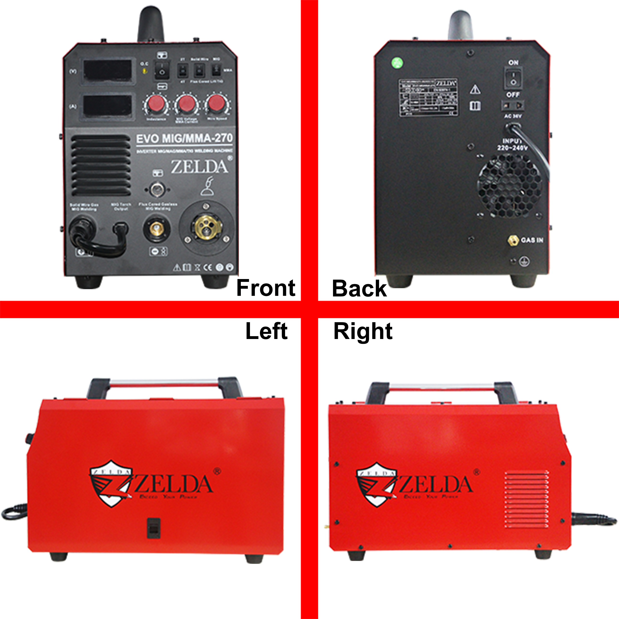 migu Flux-cored Stainless Steel Iron Steel Weld MIG 270 Pro