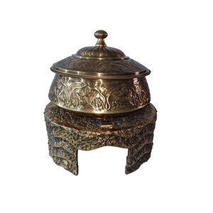 Chauffe-plats de conception merveilleuse pour la maison et les hôtels, plat de service en cuivre antique en vrac - Product Image 2