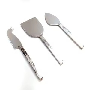 Ensemble de 3 couteaux à fromage en acier inoxydable argenté pour hôtel, restaurant, maison - Product Image 1