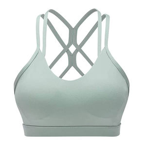 Nouveau soutien-gorge de sport réversible pour femmes grandes tailles, respirant, écologique, personnalisable à l'avant, pour le yoga, l'entraînement et le fitness, bretelles réglables - Product Image 1