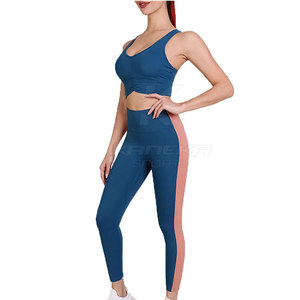 Ensemble de yoga pour femme sur mesure, léger, uni, sans manches, écologique, respirant, 2 pièces, best-seller - Product Image 3