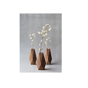Florero de madera de estilo para el hogar al aire libre y el escritorio y la sala de oficina Florero de madera para la venta caliente - Product Image 1