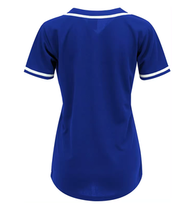 Sublimación personalizada impresión cuello en V 100% poliéster mujeres béisbol Jersey para adultos Color personalizado manga corta ropa deportiva - Product Image 3