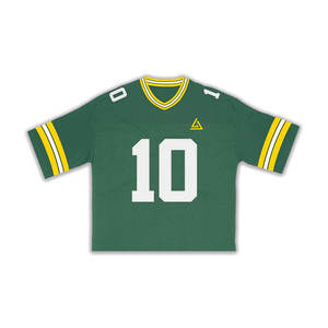 Nouveau style personnalisé unisexe 100% polyester respirant à manches courtes, maillot de football américain court - Product Image 1