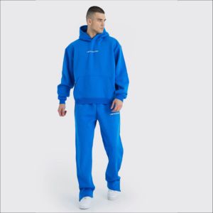 Custom Branded Unisex Printed Breathable Jogger Tracksuit Heavyweight Fleece Sweatpants Hoodie <b>Sets</b> with Custom <b>Embroidery</b> - Product Image 6
