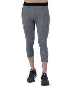 Mallas atléticas de LICRA y poliéster transpirables de marca blanca OEM para hombre, pantalones de compresión con cintura elástica y estampado - Product Image 2