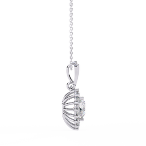 Collar con Colgante de Diamantes en Oro de 18k para Damas con Piedra Preciosa Cultivada en Laboratorio - Product Image 1