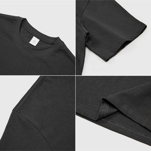 Camiseta Holgada de Algodón 100% de Alta Calidad, con Hombros Caídos, en Blanco y Negro, para Impresión DTG Personalizada, Ecológica y de Gran Gramaje - Product Image 4