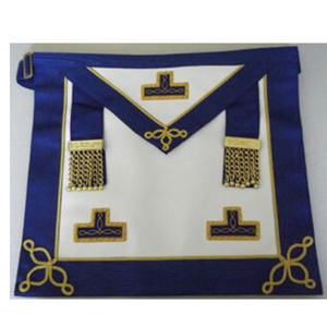 Maçonnique passé maître tablier brodé à la main et chaîne collier violet velours nouveau artisanat maçonnique MM maître maçons tablier de haute qualité - Product Image 5