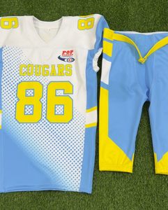 Jersey de Fútbol Americano al Por Mayor, Ropa Deportiva de Verano, Cómoda, de Alta Calidad, Precio Razonable, Corta, 100% Poliéster - Product Image 2
