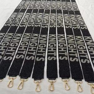 Sangle de sac à main artisanale brodée de perles CRYSTAL CRAFT de qualité supérieure avec détails en sequins personnalisables en couleur et taille pour toutes les occasions - Product Image 1