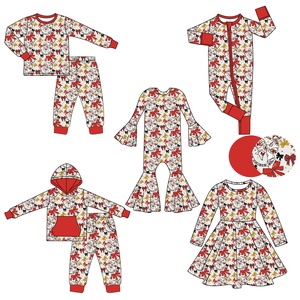 Phong cách bán chạy Áo nơ bóng đá cho bé gái chất liệu bất kỳ Áo in hình màu đỏ Áo đội bóng in nơ Bán buôn quần áo trẻ em - Product Image 1