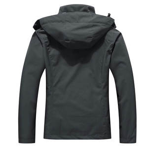 Veste de pluie coupe-vent pour hommes en gros, logo personnalisé, col à capuche de haute qualité, couleur/taille personnalisée, saison hivernale, lettre, style urbain - Product Image 2