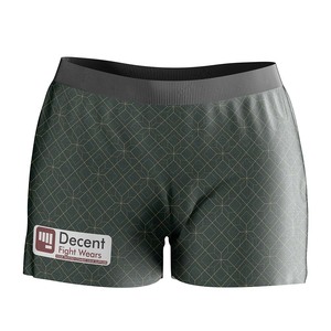Pantalones cortos de compresión para hombre Vintage bordados de sarga con aparejos personalizados, ropa de calle media de malla de doble capa, pantalones cortos informales sólidos - Product Image 1