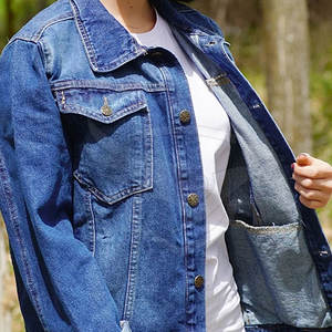 Chaqueta vaquera unisex servicio OEM más vendida precio al por mayor chaqueta vaquera unisex 100% algodón chaqueta vaquera unisex - Product Image 6