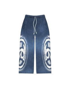 High Quality Streetwear Winter Customized Hooded Oversized Cotton Drawstring Tracksuit <b>Distressed</b> with Screen Printing - Product Image 2