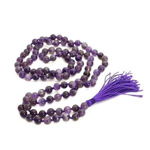 Natural <b>Amethyst</b> <b>Necklace</b> Japamala 108 Beads - Product Image 3